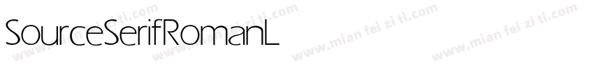 SourceSerifRoman Light字体转换